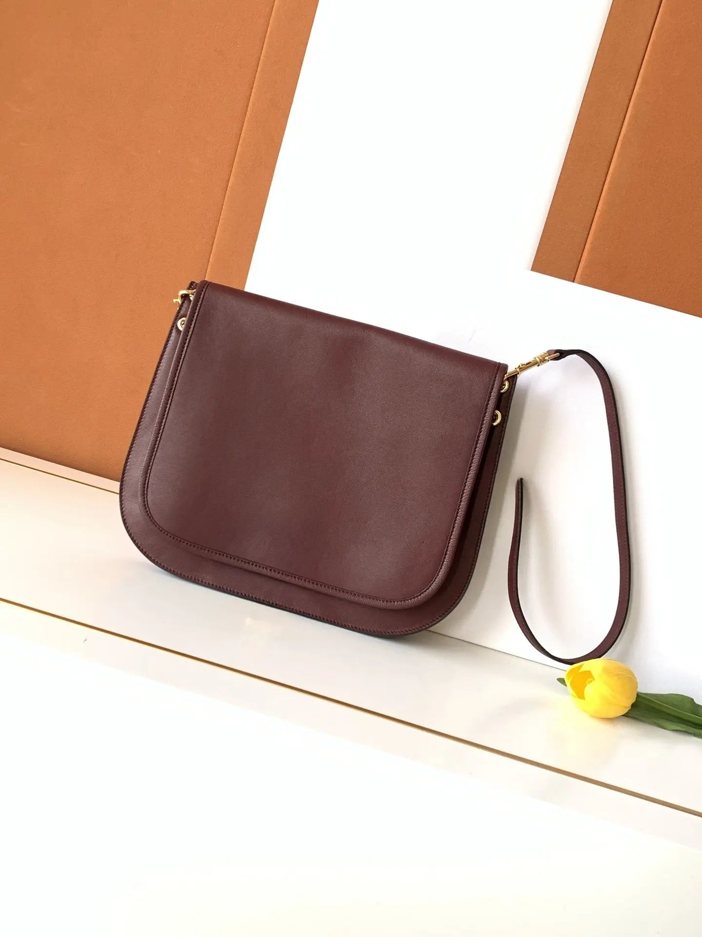 Universal Matte Coated Leather Satchel Fully Detachable Shoulder Strap Handle Bag Women Shoulder Tote Crossbody Satchel Fashion Versatile All-Match Daily Fashion Bag-3