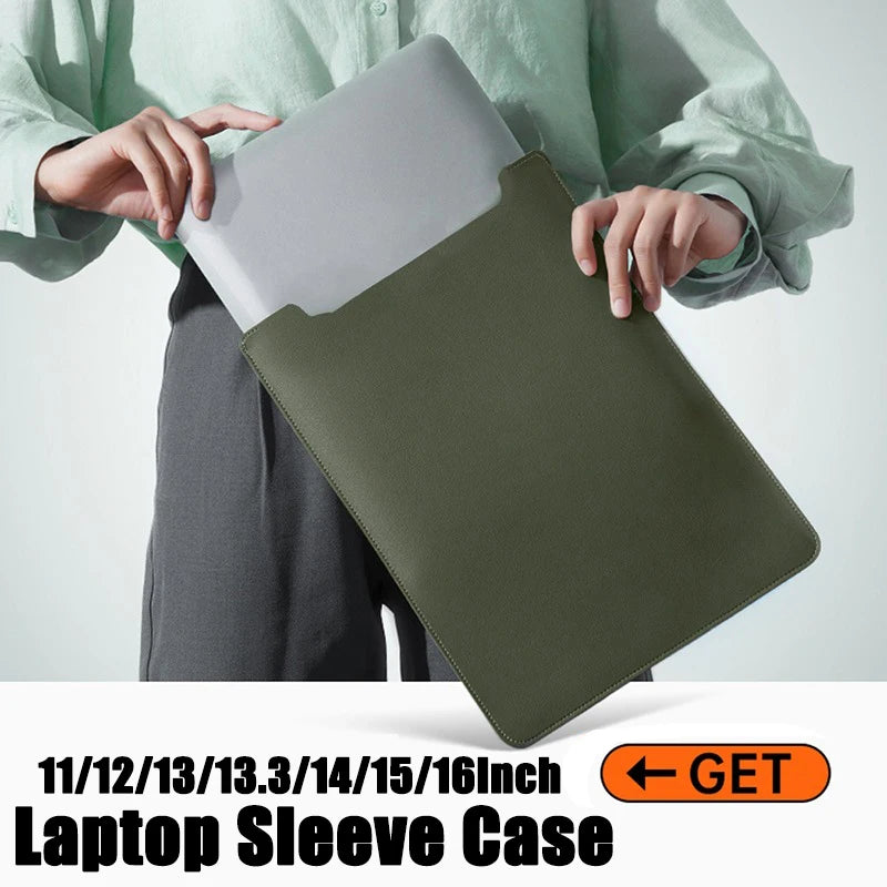 Business Travel Briefcase 11-16 Inch Laptop Sleeve Case PU Cover Notebook Protective Pouch Laptop Case Cover Non-Magnetic-2
