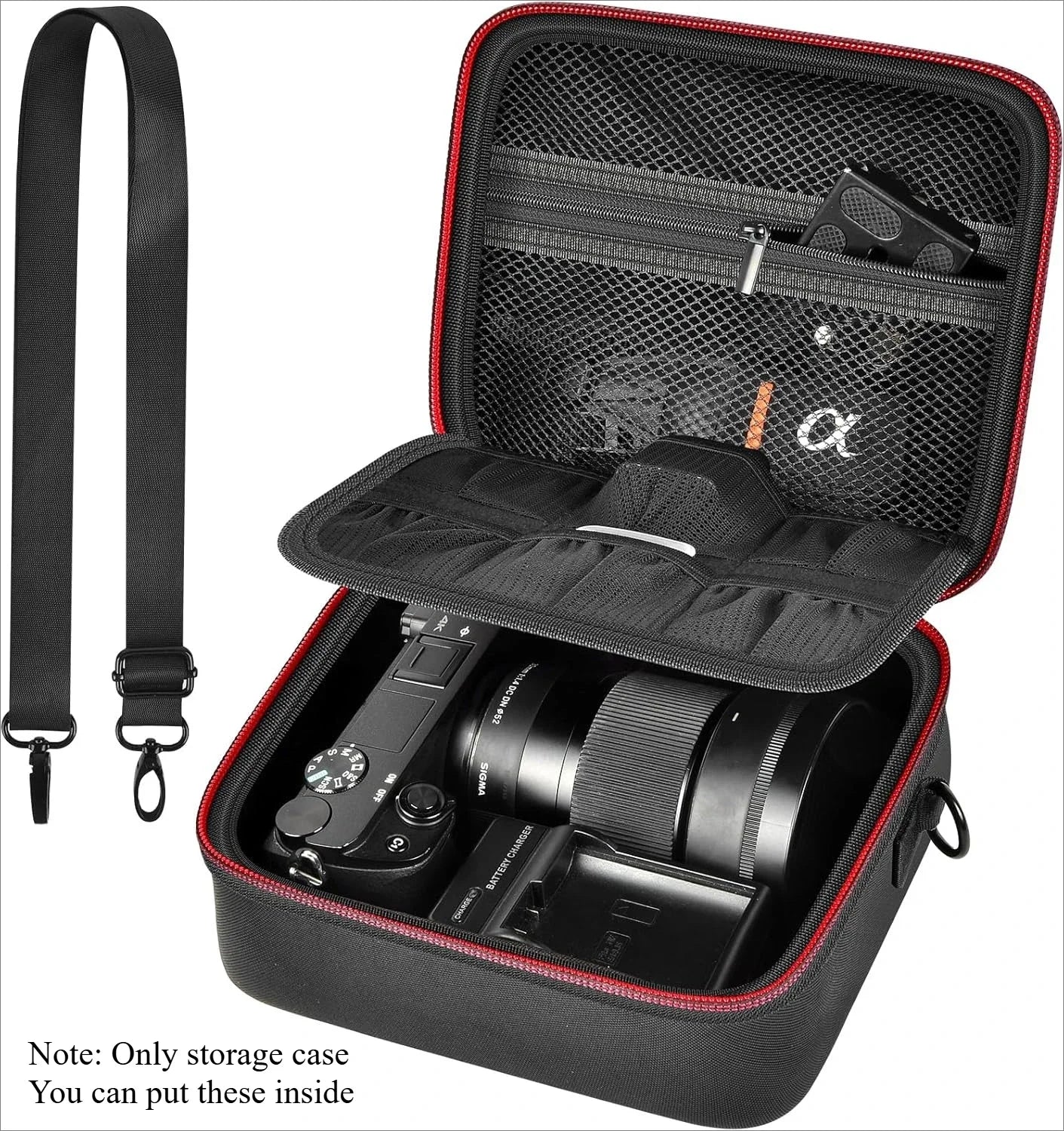 Camera Case for Sony Alpha Alpha a6400/ a6700/ a6100/ a6000/ a6600/ a6500 Mirrorless Digital Camera, Hard Travel Bag with