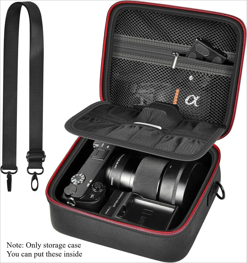 Camera Case for Sony Alpha Alpha a6400/ a6700/ a6100/ a6000/ a6600/ a6500 Mirrorless Digital Camera, Hard Travel Bag with-1