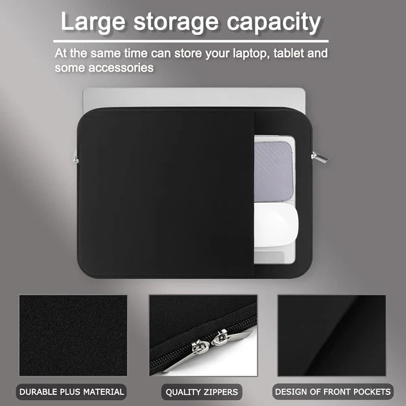 Laptop Bag Case For Macbook Air Pro 13 14 15.6 Xiaomi Lenovo Asus Dell HP Notebook Sleeve 13.3 Inch Protective Case Black Grey-9