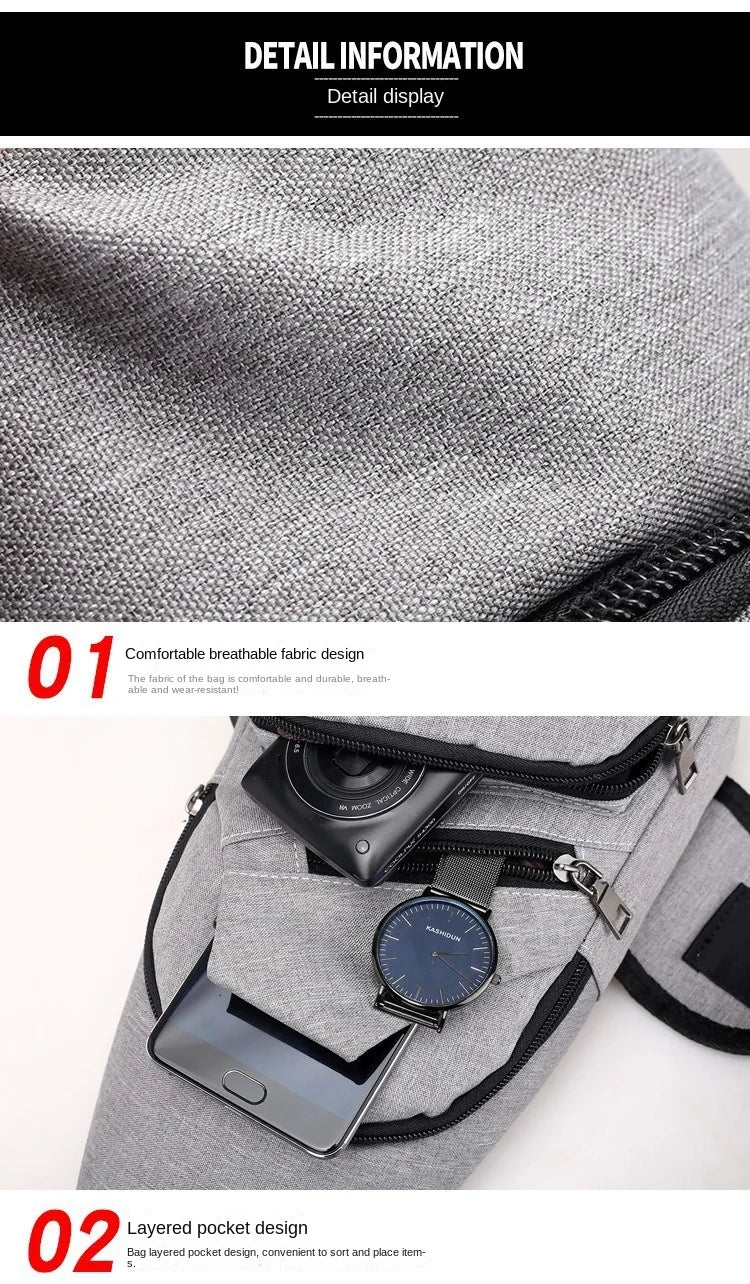 Fashion Casual Crossbody Bag Small Men's Shoulder Bag Men Diagonal Backpack Messenger Phone Bag Boy Fanny Chest Pack New-32