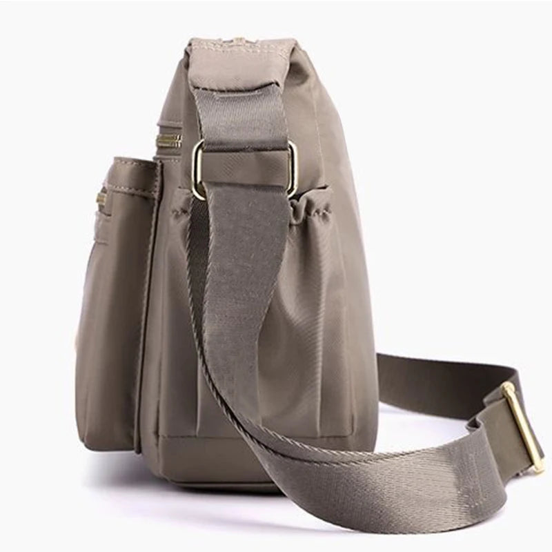 Daily Commute Crossbody Bag Fabric Adjustable Shoulder Strap Medium Capacity Multi Pocket Neutral Simple Versatile Work Messenger Bag For Men Women-9