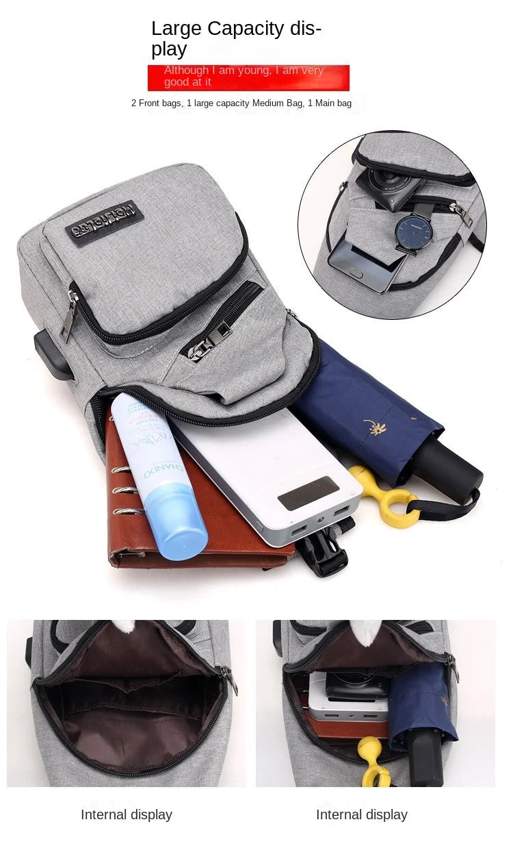 Fashion Casual Crossbody Bag Small Men's Shoulder Bag Men Diagonal Backpack Messenger Phone Bag Boy Fanny Chest Pack New-16