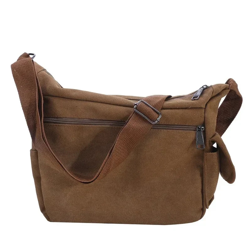 Men Casual Sling Bag Messenger Crossbody Shoulder Unisex Travel Outdoor Vintage Bags-42