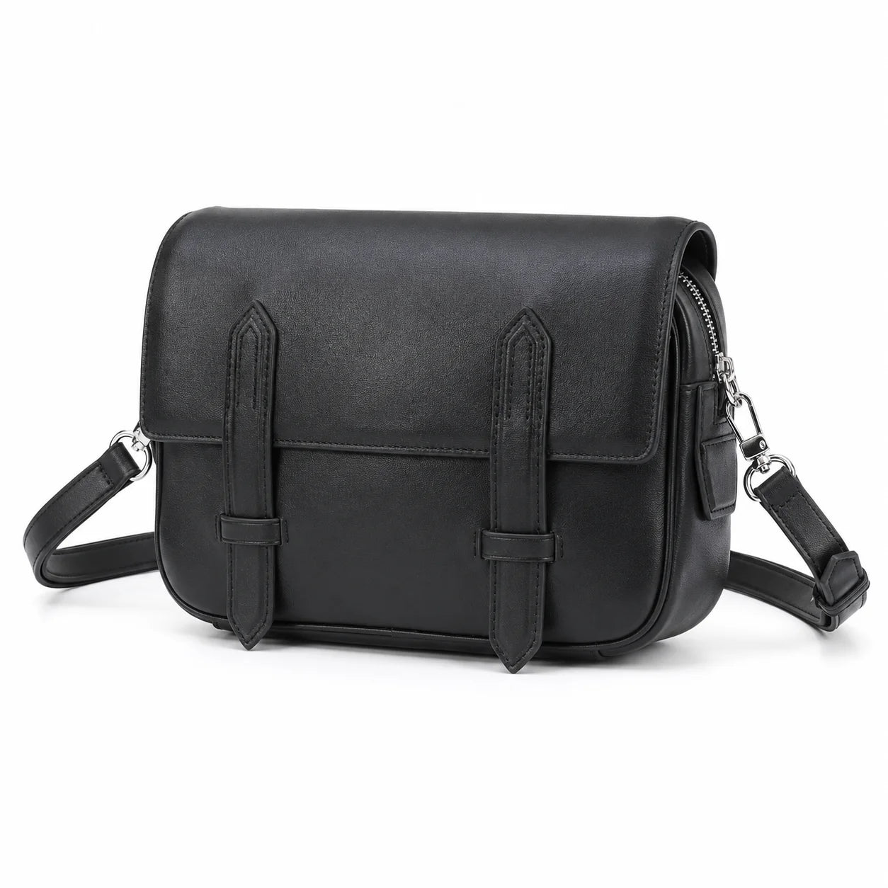 Luxury Men Messenger Bag Designer Smooth Leather Crossbody Shoulder Bag Flap Satchel Business Casual Purse High Quality Classic Black-7