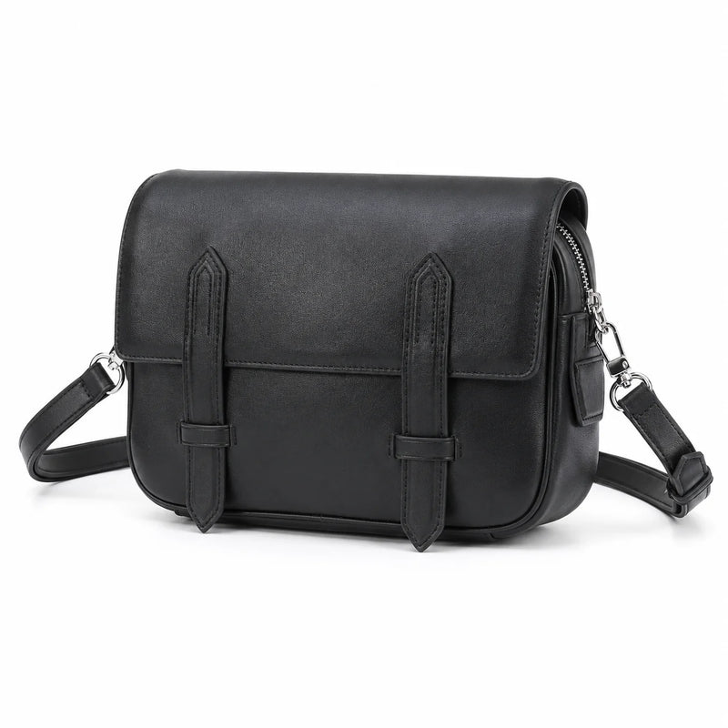 Luxury Men Messenger Bag Designer Smooth Leather Crossbody Shoulder Bag Flap Satchel Business Casual Purse High Quality Classic Black-7