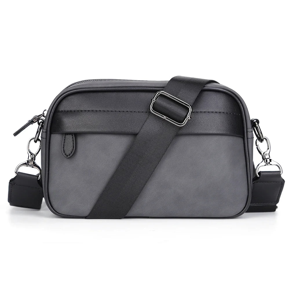 Business Shoulder Bag for Men PU Leather Messenger Bag Male Casual Sling Belt Crossbody Bags Man Design Handbag Purse Men's Bag-3