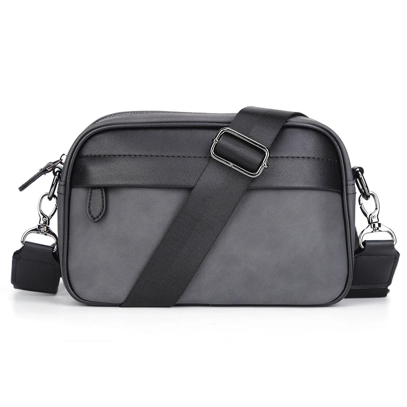 Business Shoulder Bag for Men PU Leather Messenger Bag Male Casual Sling Belt Crossbody Bags Man Design Handbag Purse Men's Bag-3