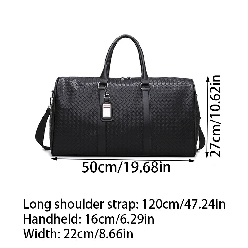 Large Capacity Travel Bag, Made Of PU Leather Material, Designed As A Single/Double Shoulder Bag, Multifunctional Travel Bag-2