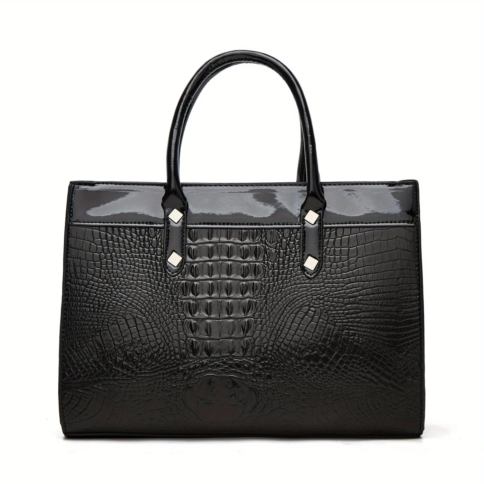 Pu Leather Crocodile Pattern Women's Fashion Bag Set Shoulder Bag Larger Capacity Tote with Multiple Compartments Crossbody Handbag Clutch Purse-16