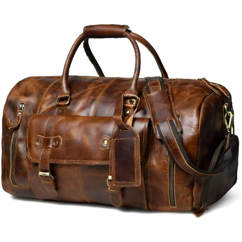 Unisex Travel Weekender Bag with Shoe Compartment-4