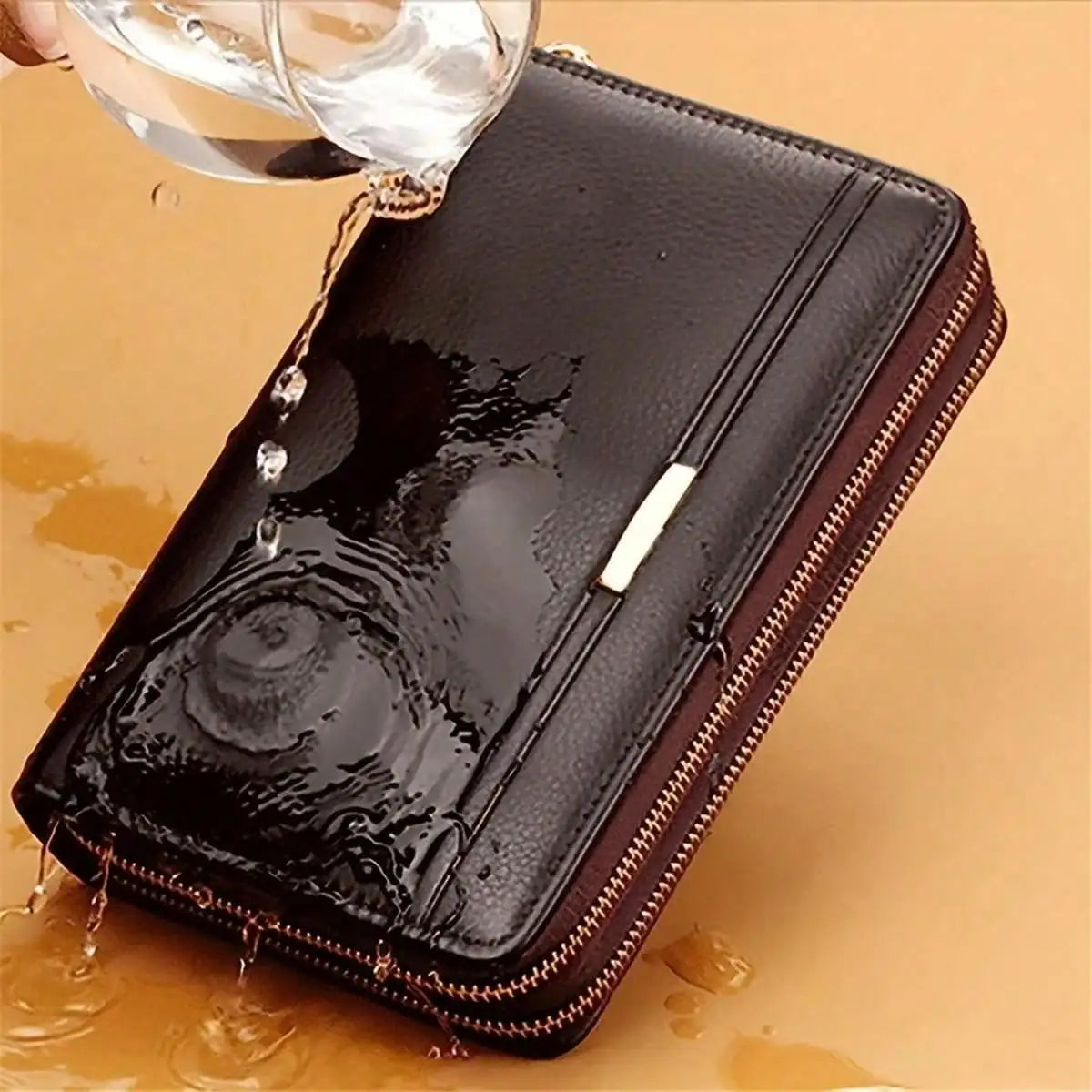Men Long Wallet PU Leather Clutch, Large Business Purse, Portable Phone Card Holder, Practical Gift For Male Family & Friends-7