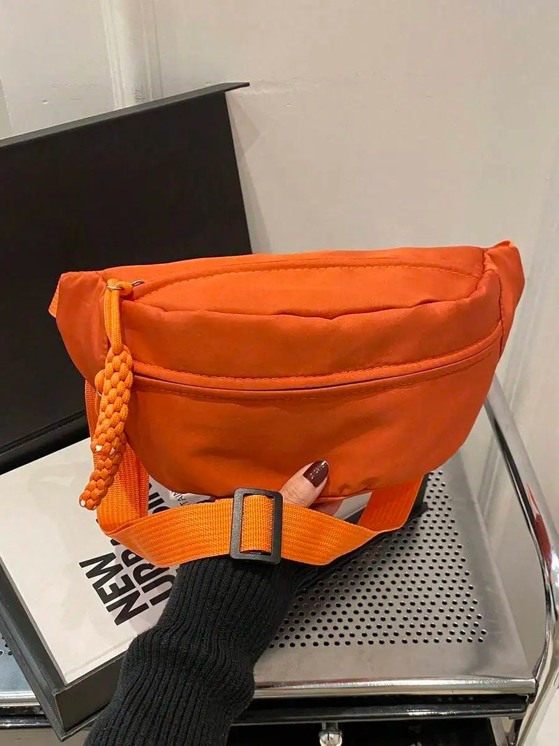Fashionable Nylon Crossbody Bag, Solid Color Shoulder Bag, Women's Casual Crossbody Bag Suitable For Outdoor Sports-28