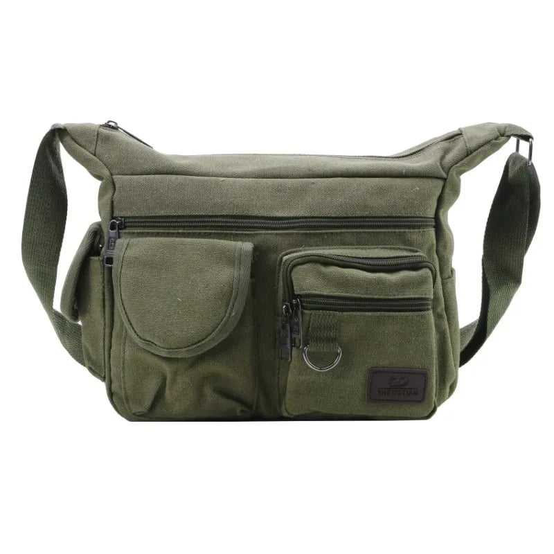 Men Casual Sling Bag Messenger Crossbody Shoulder Unisex Travel Outdoor Vintage Bags-48