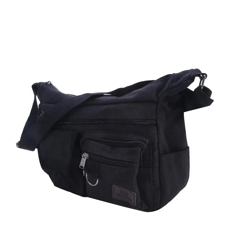 Men Casual Sling Bag Messenger Crossbody Shoulder Unisex Travel Outdoor Vintage Bags-34