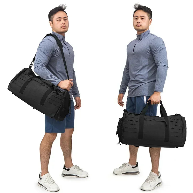 40L Tactical Travel Bag For Men Fitness Duffel Bag Basketball Weekender Bag carry on luggage Outdoor camping equipment-12