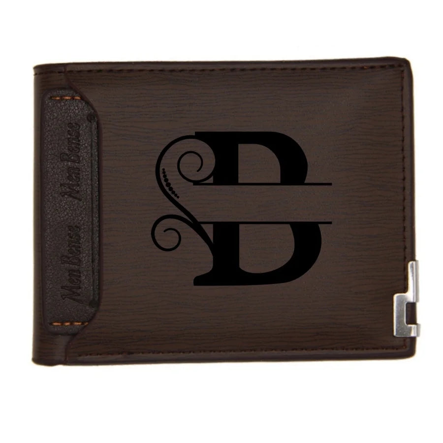 Personalized Wallet for Men Custom Wallets for Men Engraved Letter Name Leather Wallet Bifold Custom Gifts for Dad/Husband-12