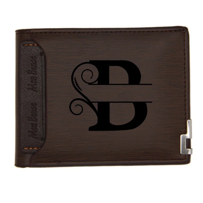 Personalized Wallet for Men Custom Wallets for Men Engraved Letter Name Leather Wallet Bifold Custom Gifts for Dad/Husband-12