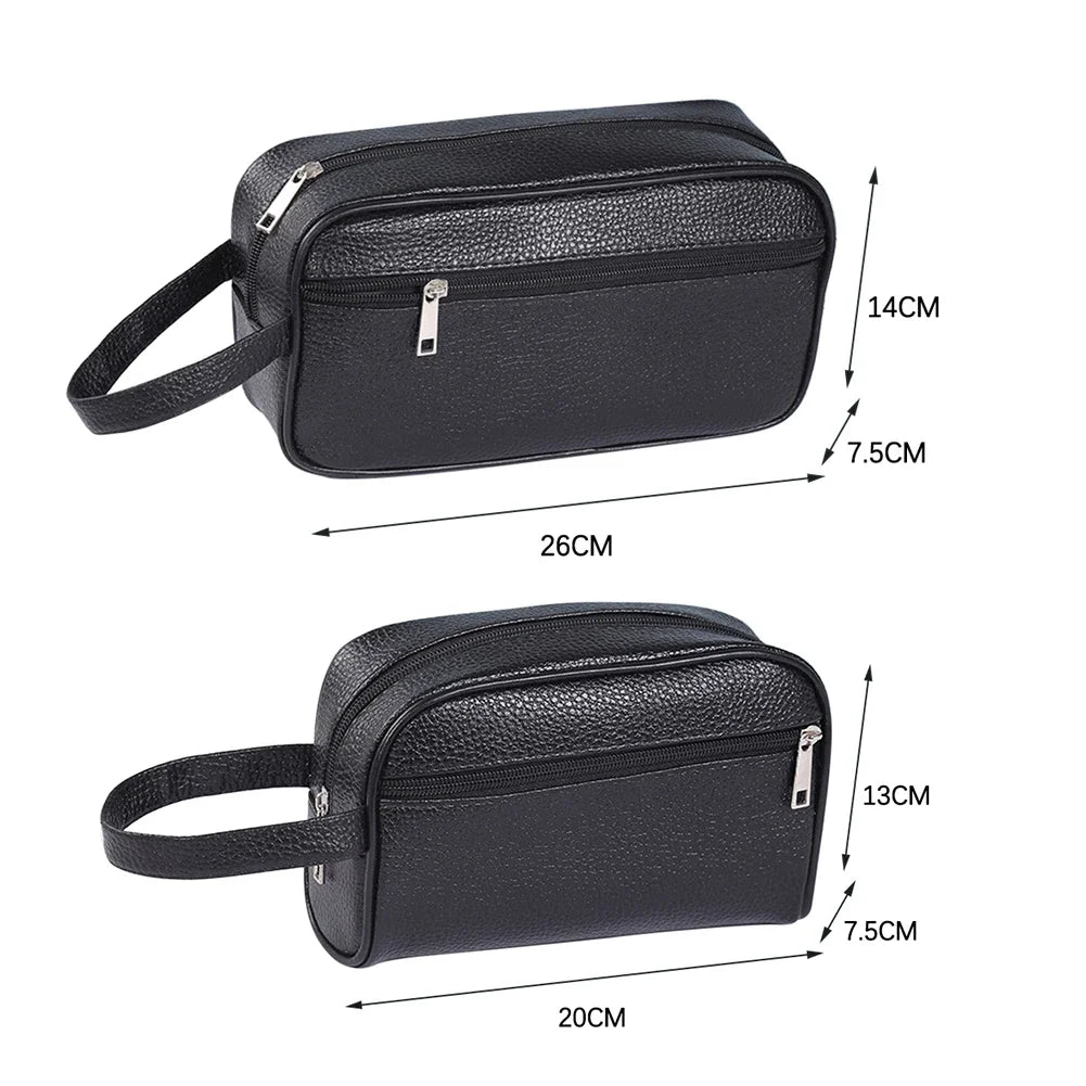 Men Wallets Retro PU Leather Business Handbags Clutch Fashion Woman Coametics Bag Credit Card Holder Mobile Phone Wristlet Bag-22