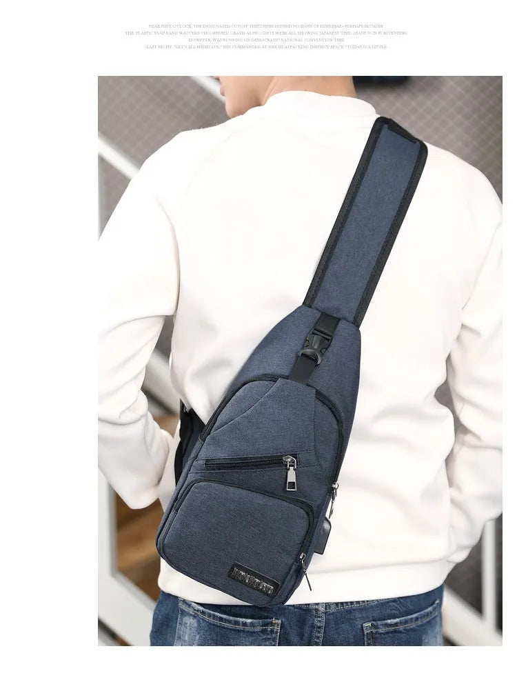 Fashion Casual Crossbody Bag Small Men's Shoulder Bag Men Diagonal Backpack Messenger Phone Bag Boy Fanny Chest Pack New-22