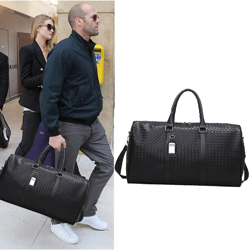 Large Capacity Travel Bag, Made Of PU Leather Material, Designed As A Single/Double Shoulder Bag, Multifunctional Travel Bag-9
