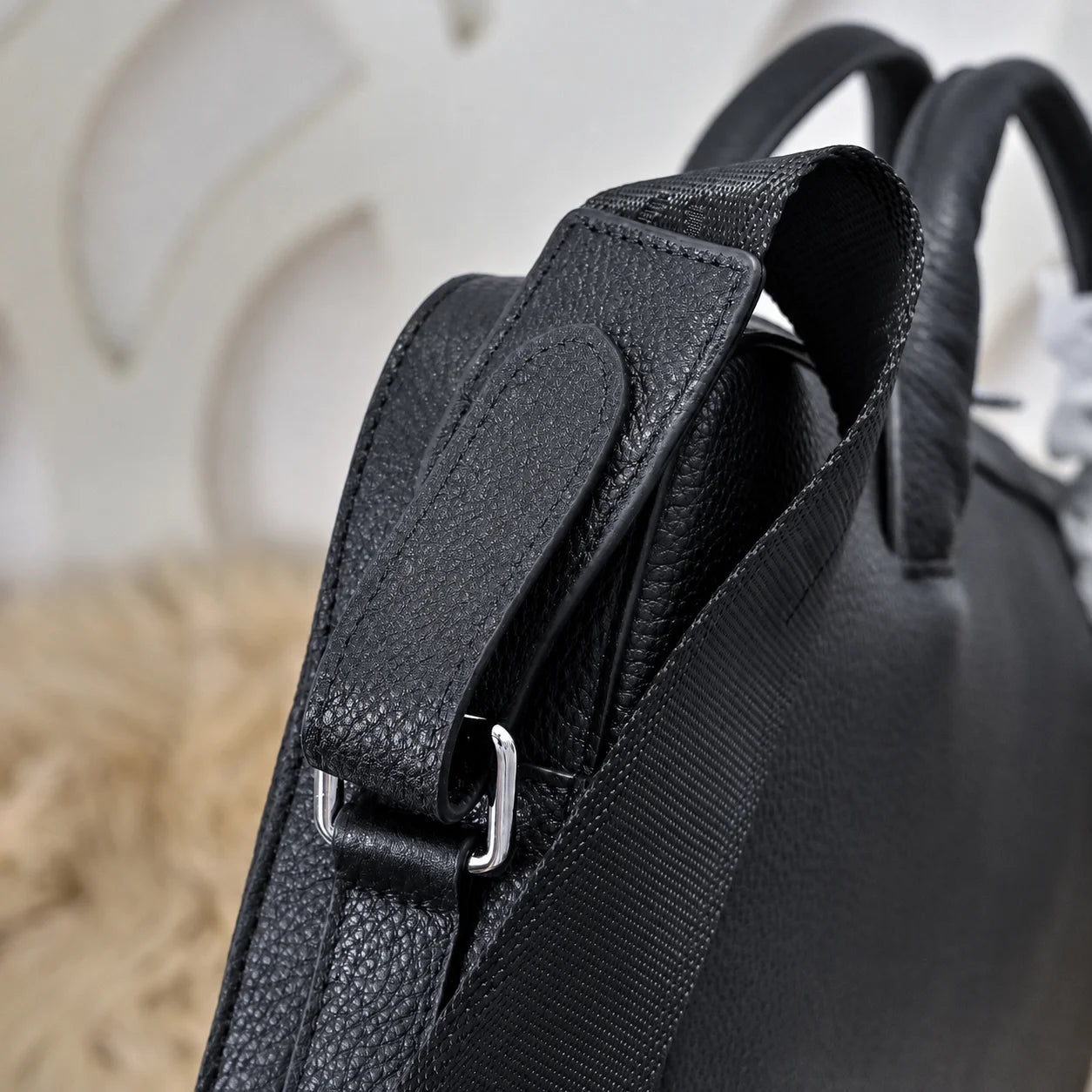 Classic Mens Top-Handle Bags Luxury Business Briefcase for Men Daily Office Work Handbags Cowhide Leather Travel Messenger Bags-6
