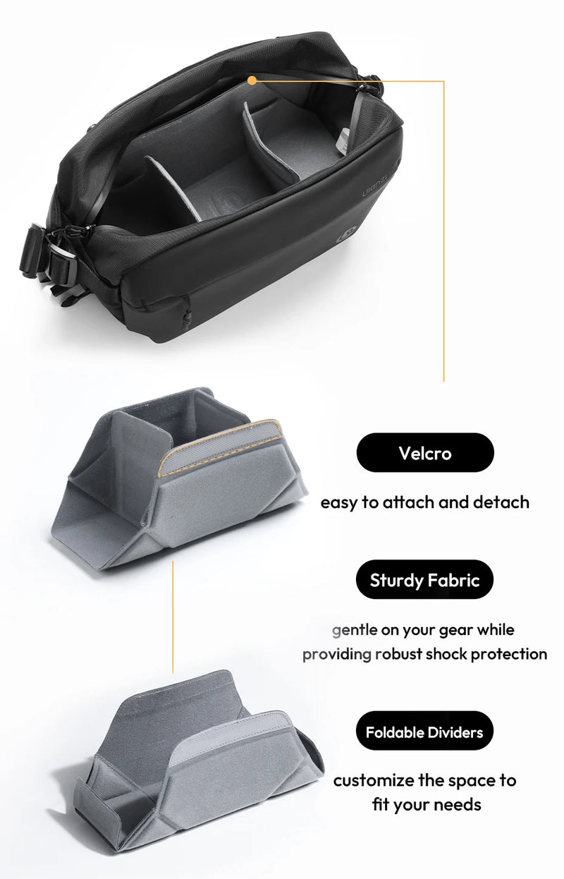 Ulanzi PB038 Travel Sling Bag V2 Compact Photography Chest Bag Waterproof Lightweight Carry Casual Bag for Camera Photography-16
