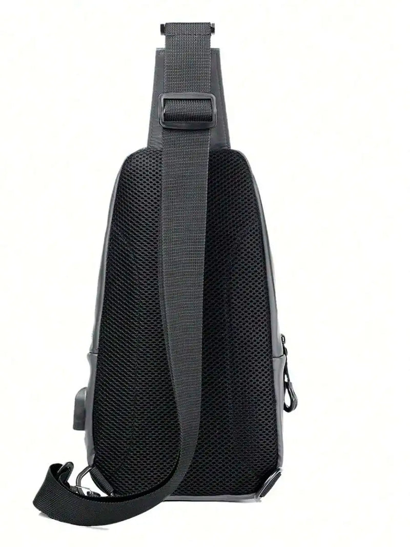 Casual Crossbody Sling Bag For Men And Women, Small Daypack With Zipper Pocket, Adjustable Strap, Fashion Chest Bag With Headphone Cord Slot For Sports, Cycling, Hiking, Running And Business Travel-32