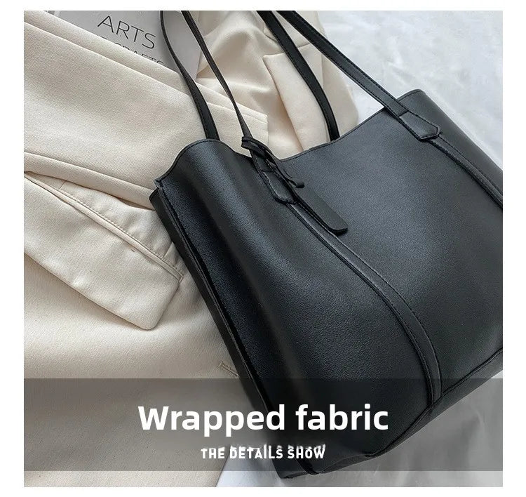 Large Capacity Women's Bag, New Soft Leather Tote Bag, Casual and Versatile Single Shoulder Bags for Woman Korean Style Handbags-11