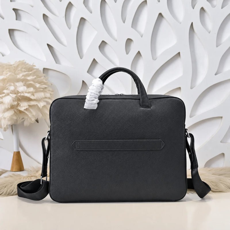 Classic Mens Top-Handle Bags Luxury Business Briefcase for Men Daily Office Work Handbags Cowhide Leather Travel Messenger Bags-11