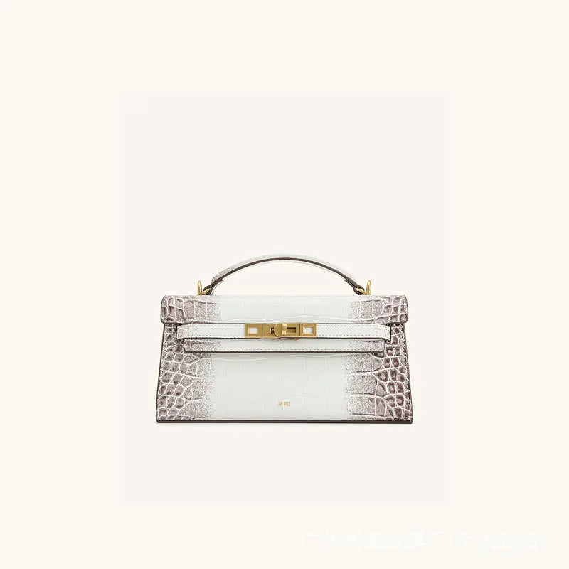 JW PEI Noor Mini Leather Top Handle Handbag Women's Crocodile Embossed Crossbody Purse Elegant Luxury Style Satchel Shoulder Bag-5
