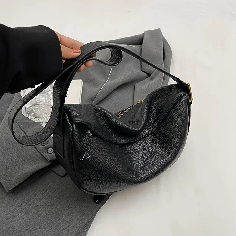 2026 Vintage Soft Leather Dumpling Bag For Women All-Match Multiway Shoulder Crossbody Hobo Purse Adjustable Strap Daily Commute Handbag-15