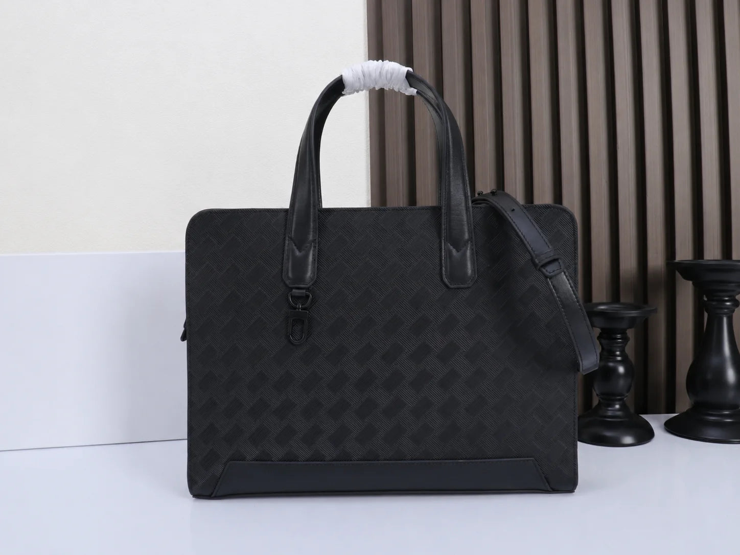 Men's Top-Handle Bags Luxury Designer Briefcase Genuine Leather Laptop Messenger Bag Slim Woven Crossbody Document Portfolio Male Office Handbag-7