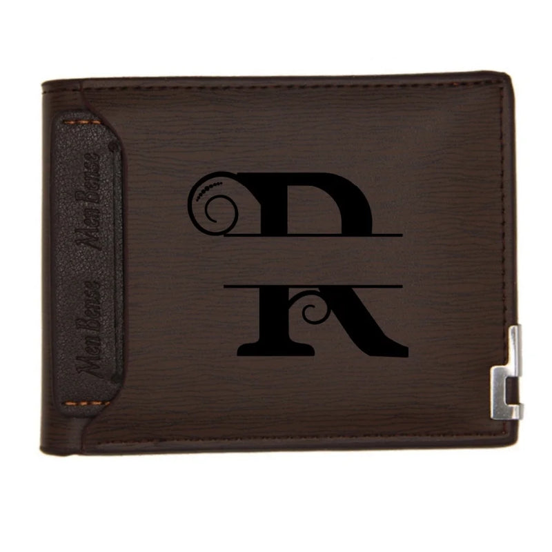 Personalized Wallet for Men Custom Wallets for Men Engraved Letter Name Leather Wallet Bifold Custom Gifts for Dad/Husband-14