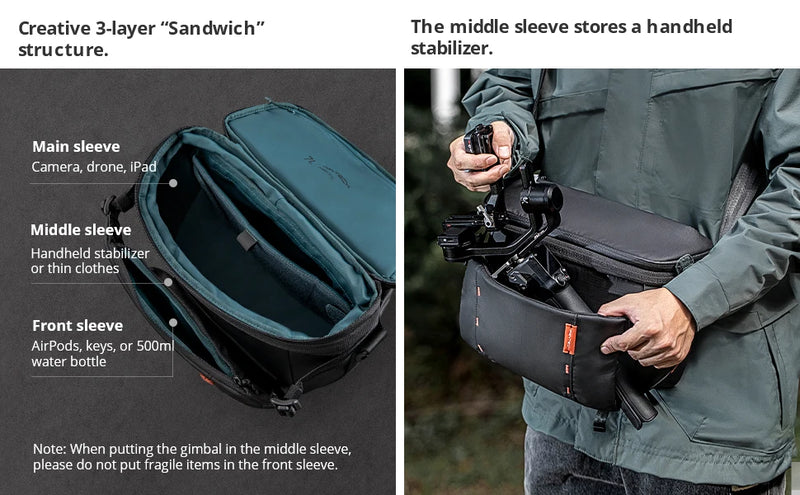 PGYTECH OneMo Sling Bag 7L 11L Crossbody Camera Bag For DSLR and Mirrorless Cameras, Photography Bag for Men and Women Newest-9