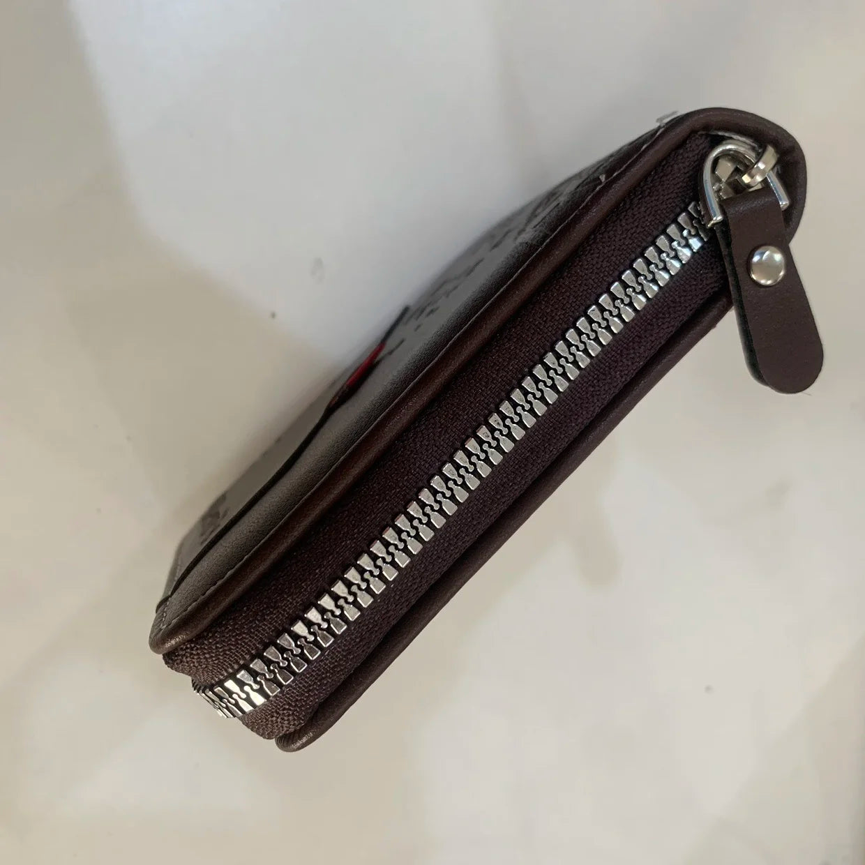 Men's Trendy Splicing Fashion PU Retro Wax Oil Leather Short Style Wallet Coin Pocket Card Clip Retro Style Compact Money Holder-15