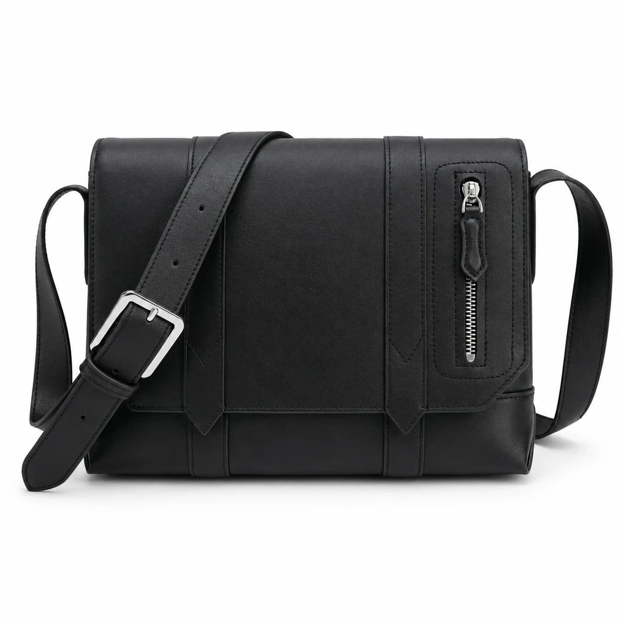 Men Messenger Bag Luxury Designer Genuine Leather Crossbody Shoulder Flap Sling Satchel Black Business Handbag Male Small Purse-14