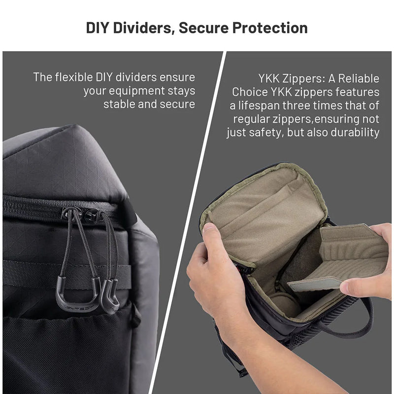 PGYTECH Camera Top Loader Expandable Organizing Pockets For Nikon/Canon/Sony Mirrorless Cameras with Adjustable Shoulder Strap-5