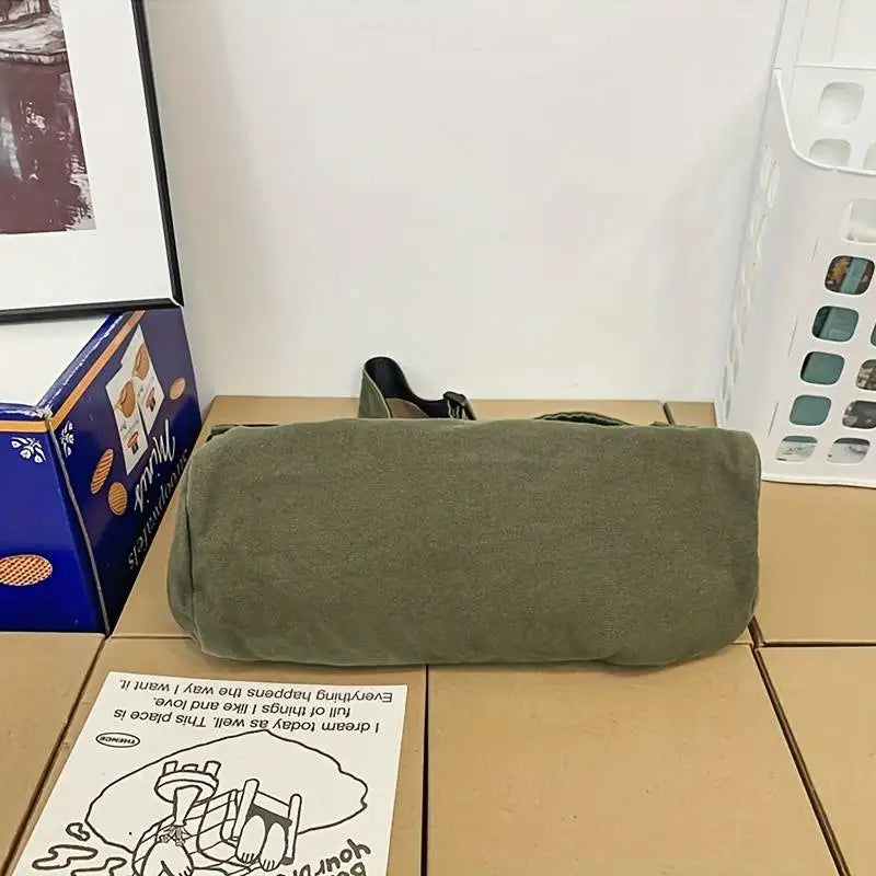 Women's Messenger Bag Vintage Handbag Canvas Teenager Shoulder Tote Bags Casual Handbag Crossbody Handbags-9