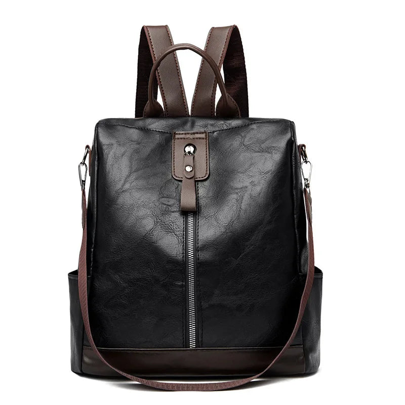 Backpack Large Capacity Anti-theft PU Leather Adjustable Straps Travel Work Women Elegant Luxury Fashion-11