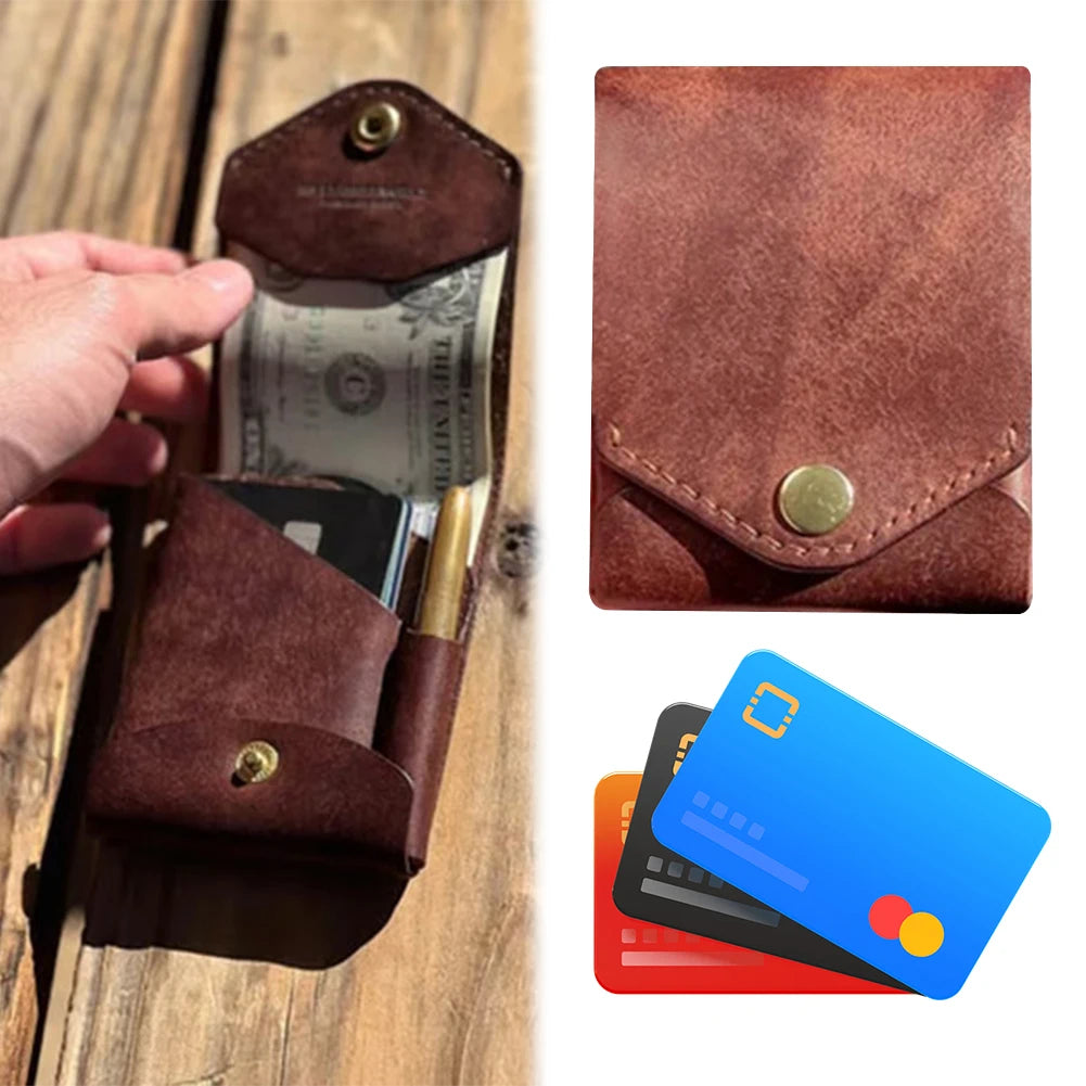 Money Wallet Bi-Fold ID Card Clip Case Complimentary Fountain Pen Slim Minimalist Wallet for Daily Commuting Business and Travel-11