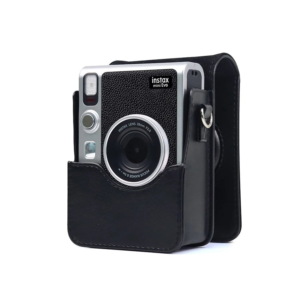 Camera Bag For Fujifilm Instax Mini EVO Instant Film Camera Case PU Leather Soft Silicone Cover Bag with Shoulder Strap camera backpack plecak na aparat camera bag sony 6400 camera bag-7