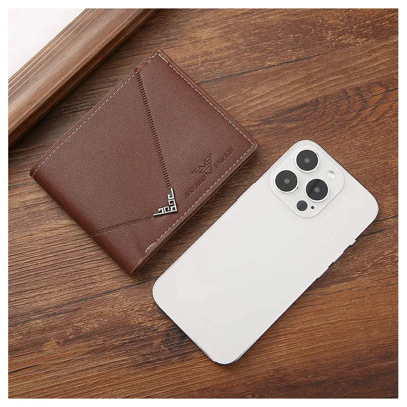 Slim Leather Wallet for Men RFID Blocking Bifold Front Pocket Wallet Minimalist Credit Card Holder Cash Money Clip-4