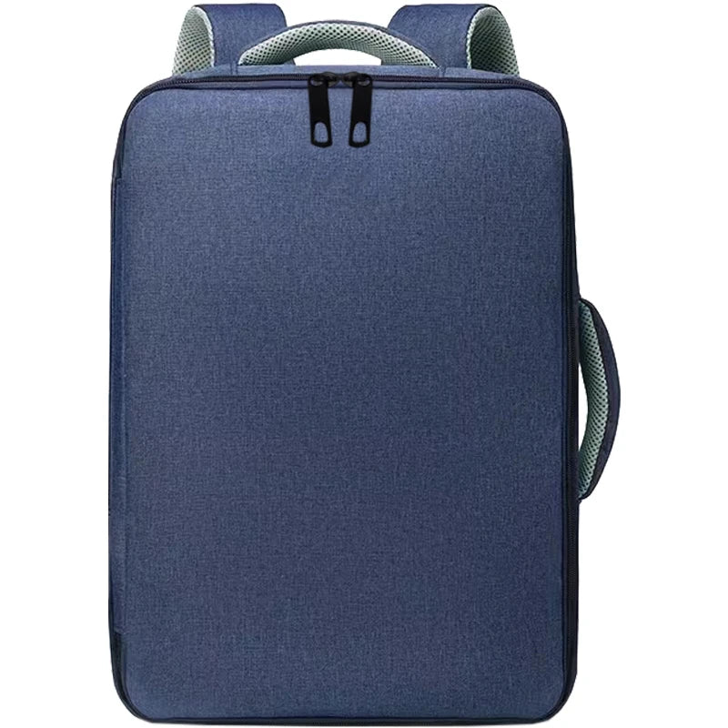 Ergonomic Laptop Backpack 14-17 Inch Notebook Daypack Office Daily Breathable Multi Pocket Lightweight Storage Bag-18