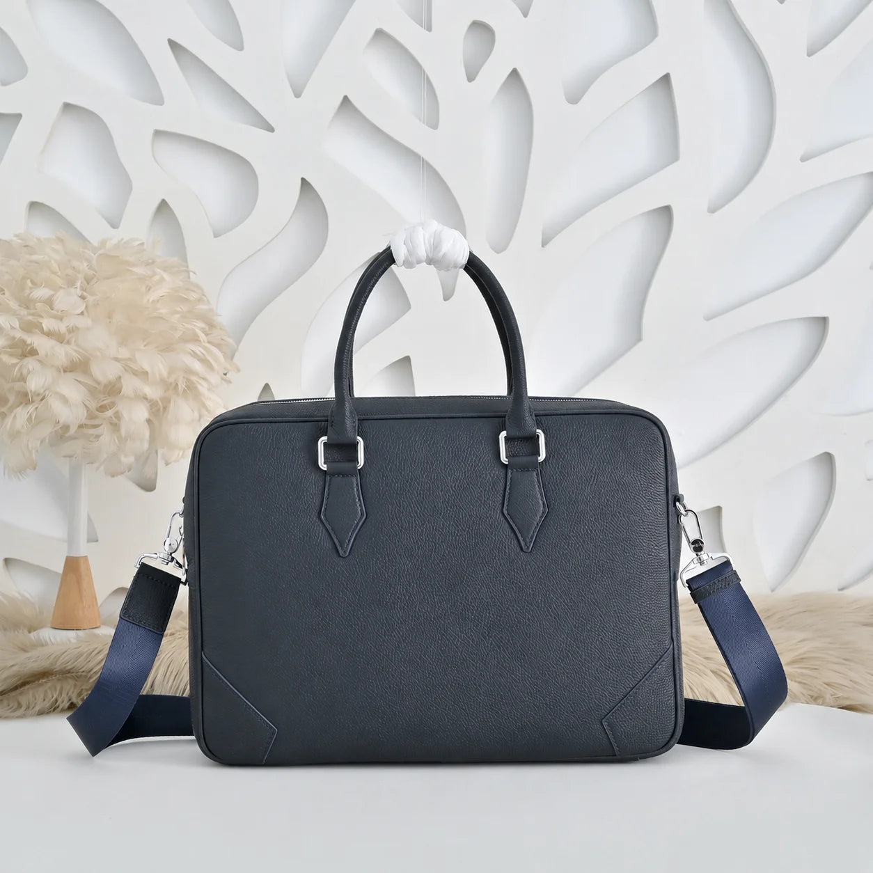 Luxury Mens Top-Handle Bags Classic Business Briefcase for Men Daily Office Work Handbags Cowhide Leather Travel Messenger Bags-11