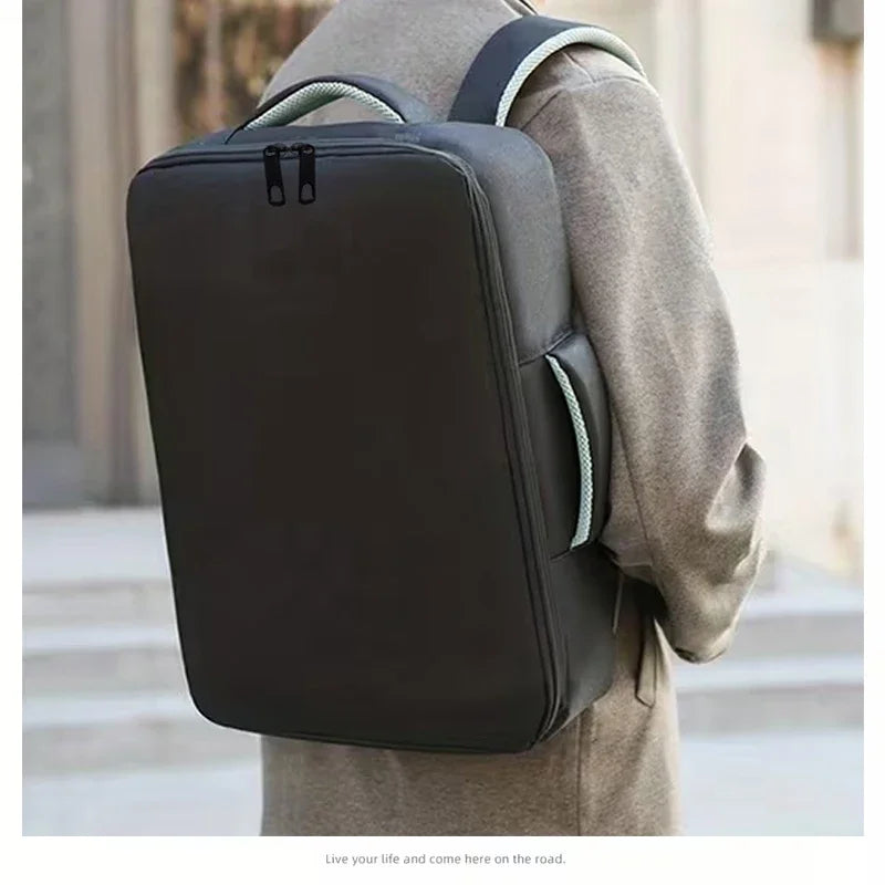 Ergonomic Laptop Backpack 14-17 Inch Notebook Daypack Office Daily Breathable Multi Pocket Lightweight Storage Bag-14