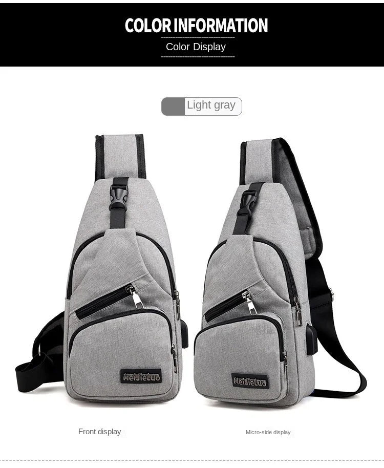 Fashion Casual Crossbody Bag Small Men's Shoulder Bag Men Diagonal Backpack Messenger Phone Bag Boy Fanny Chest Pack New-24