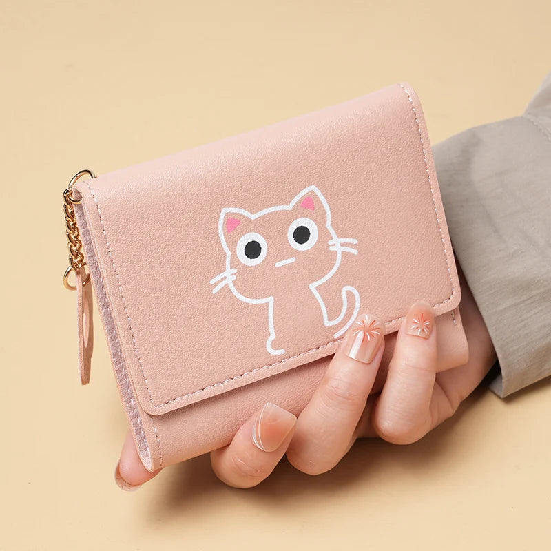 New Short-style Purse Female Fashion Small Student Pocket Purse Cute Large Capacity Multi-card Wallet-15