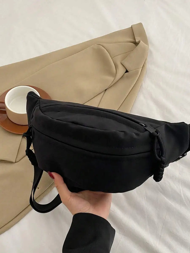 Fashionable Nylon Crossbody Bag, Solid Color Shoulder Bag, Women's Casual Crossbody Bag Suitable For Outdoor Sports-9